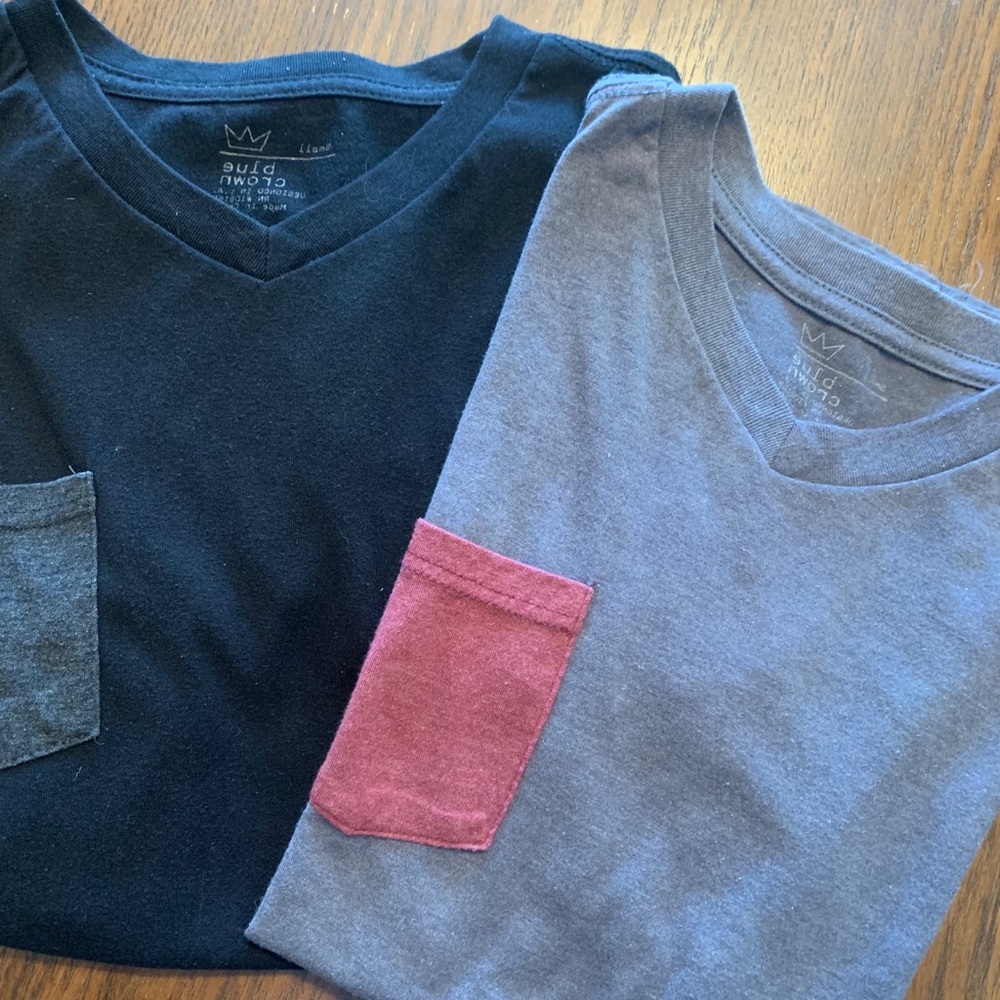 2- Blue Crown Black & Gray shirts
